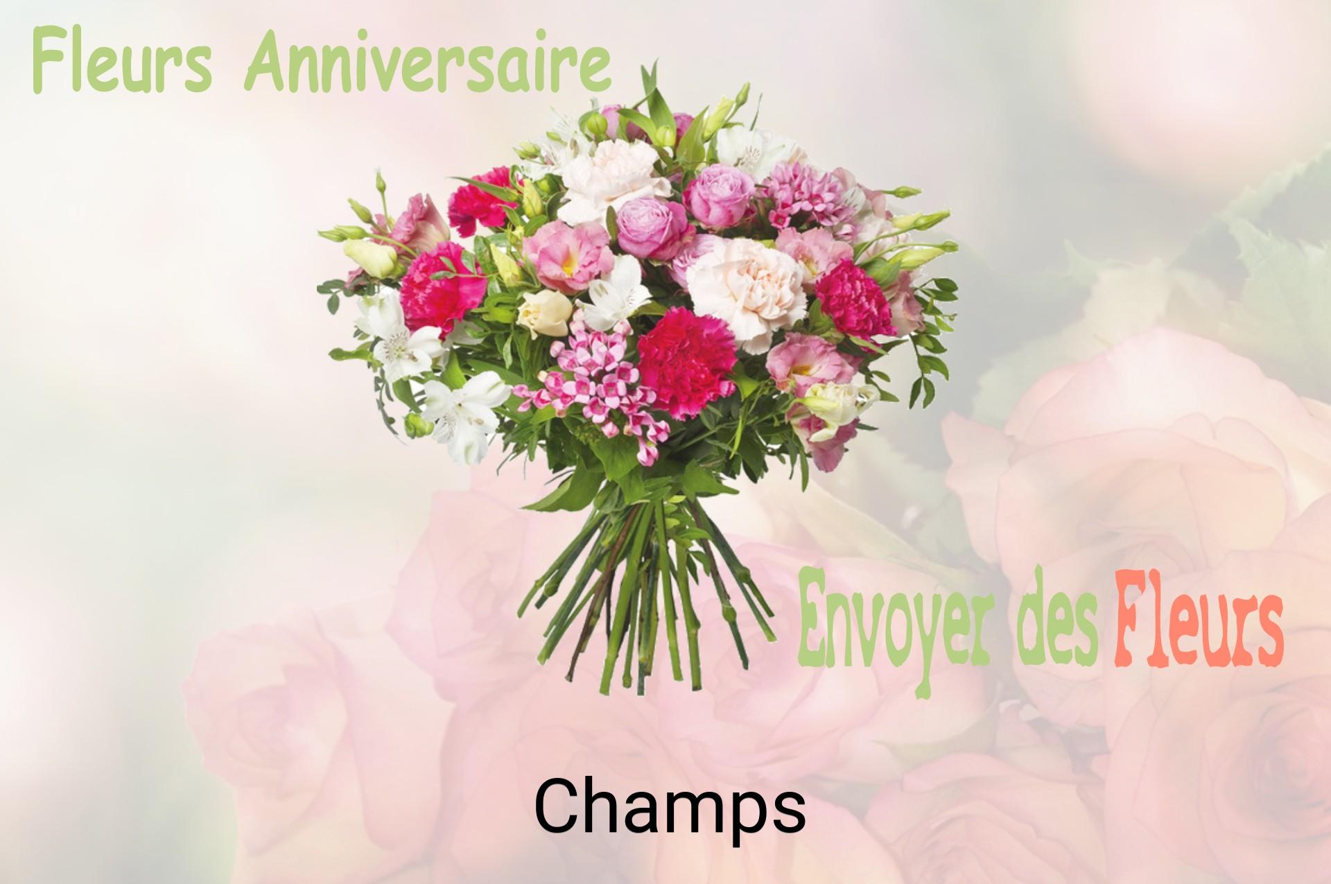 Bouquet de fleurs d’anniversaire livré à Champs